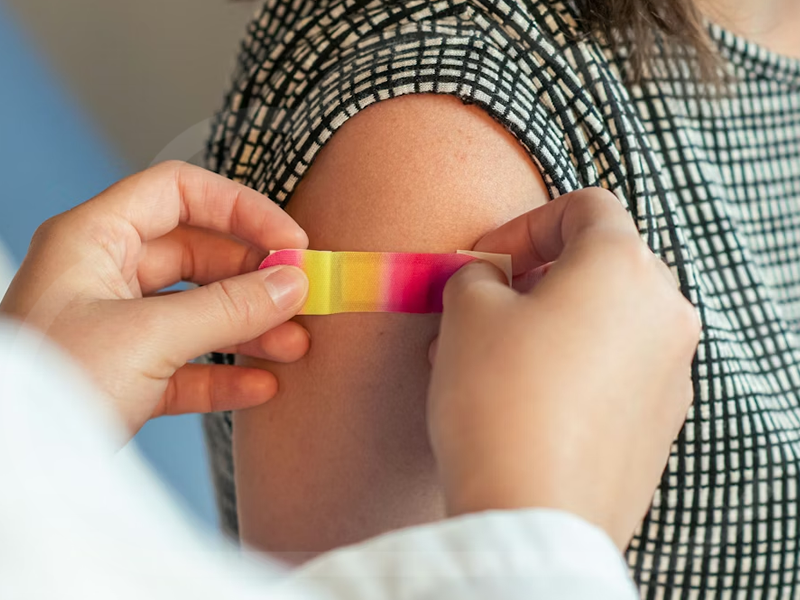 Preparing to have “a jab”